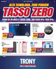 Volantino Trony Tasso Zero dall’11 al 27/04/2026