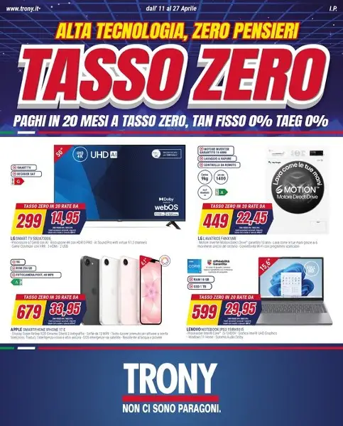 Trony Toscana: offerte questa settimana a Firenze, Lucca, Livorno