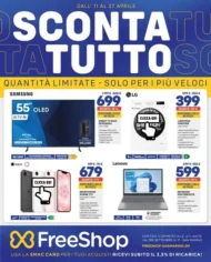 Volantino FreeShop Sconta Tutto dall’11 al 27/04/2026