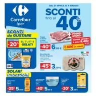 Volantino Carrefour Sconti fino al 40% dal 21/04 al 4/05/2026