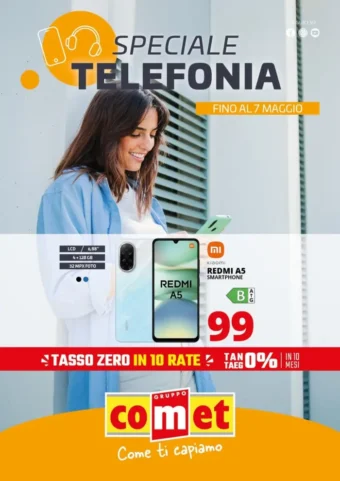 Volantino Comet Speciale Telefonia dal 26/4 fino al 7/5/2026