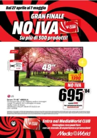 Volantino MediaWorld Gran Finale No IVA dal 27/4 fino al 7/5/2026