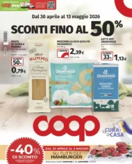 Volantino Coop Sconti fino al 50% dal 30/4 fino al 13/5/2026