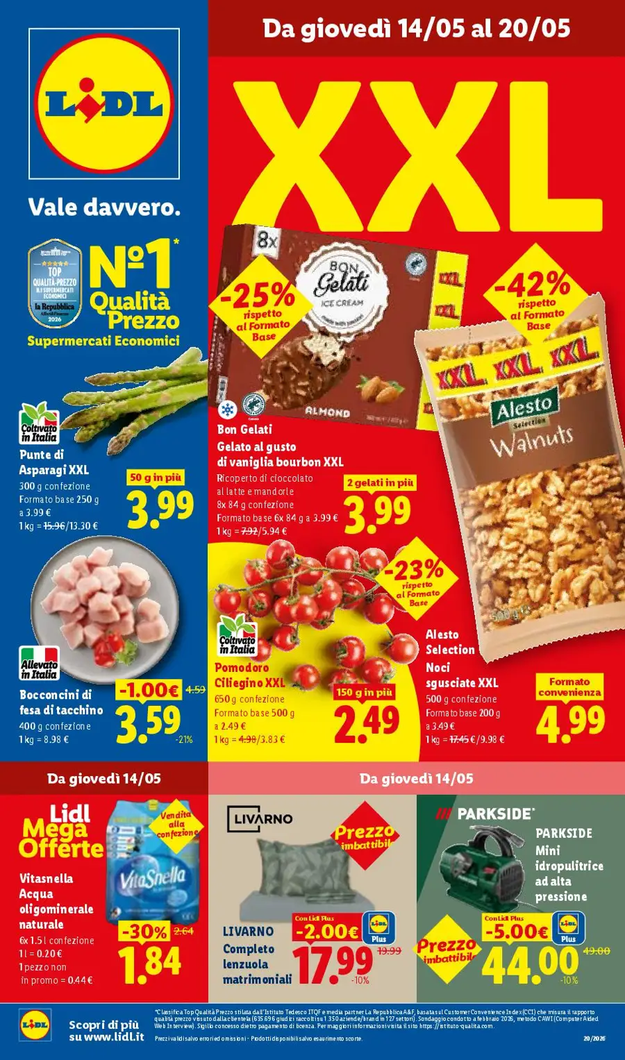 Volantino Lidl XXL fino al 20 dal 14/05/2026