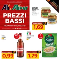 Volantino Alì e Aliper Prezzi Bassi dal 18/5 fino al 3/6/2026 Volantino Alì e Aliper Prezzi Bassi dal 18/5 fino al 3/6/2026