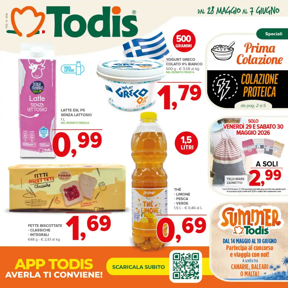 Volantino Todis Speciali Prima Colazione fino al 7/6 dal 28/5/2026