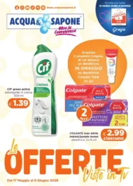 Volantino Acqua e Sapone Offerte viste in TV dal 17/5 fino al 6/6/2026 Volantino Acqua e Sapone Offerte viste in TV dal 17/5 fino al 6/6/2026