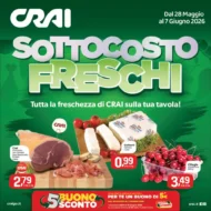 Volantino CRAI Sottocosto Freschi dal 28/5 fino al 7/6/2026 Volantino CRAI Sottocosto Freschi dal 28/5 fino al 7/6/2026