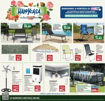 Volantino Happycasa Store Risparmio fino al 17 dal 3/6/2026