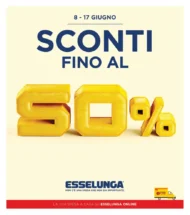 Volantino Esselunga Sconti fino al 50% fino al 17/6 dal 8/6/2026 Volantino Esselunga Sconti fino al 50% fino al 17/6 dal 8/6/2026
