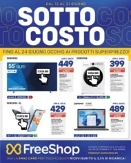 Volantino FreeShop Sottocosto dal 12/6 fino al 21/6/2026 Volantino FreeShop Sottocosto dal 12/6 fino al 21/6/2026