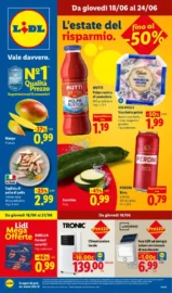 Volantino Lidl Mega Offerte fino al 24/6 dal 18/6/2026 Volantino Lidl Mega Offerte fino al 24/6 dal 18/6/2026