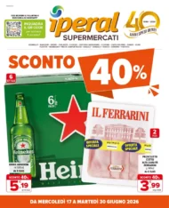 Volantino Iperal Sconto 40% fino al 30/6 dal 17/6/2026