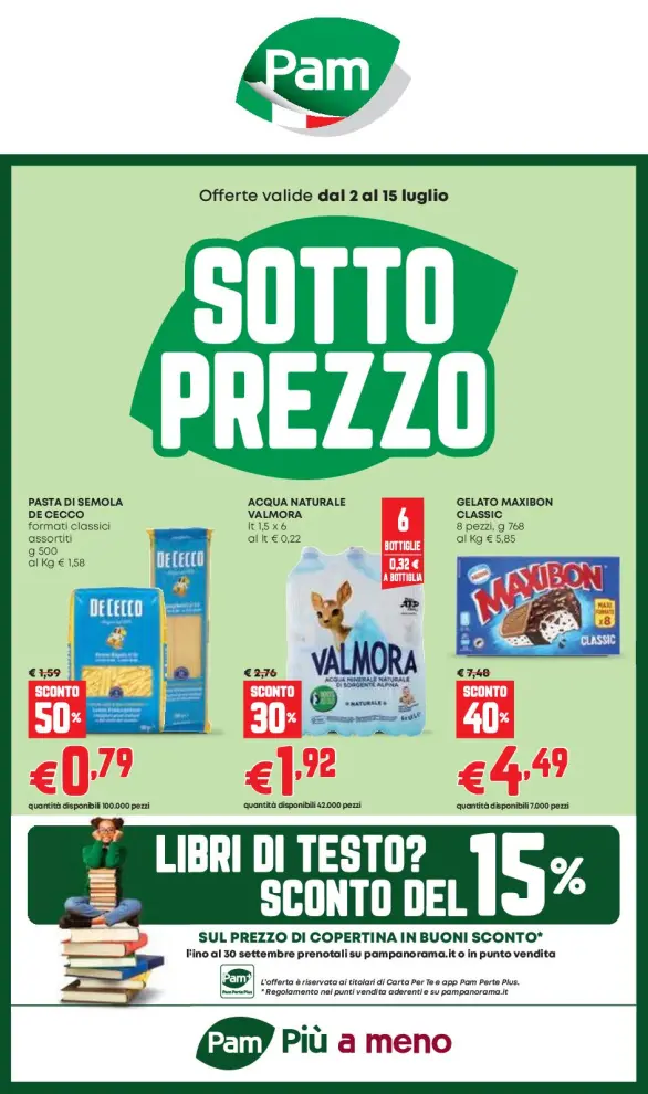 Volantino Pam Sottoprezzo dal 2/7 fino al 15/7/2026