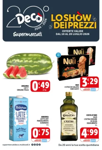 Volantino Decò Lo Show dei Prezzi dal 10/7 fino al 20/7/2026
