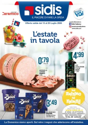 Volantino Sidis L’estate in tavola dal 13/7 fino al 25/7/2026