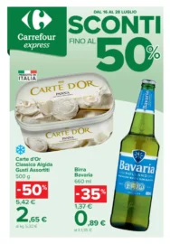 Volantino Carrefour Express Sconti fino al 50% dal 16/7 fino al 28/7/2026 Volantino Carrefour Express Sconti fino al 50% dal 16/7 fino al 28/7/2026