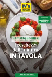 Volantino In’S Mercato Sapori & Sorrisi dal 15/7 fino al 26/7/2026 Volantino In’S Mercato Sapori & Sorrisi dal 15/7 fino al 26/7/2026