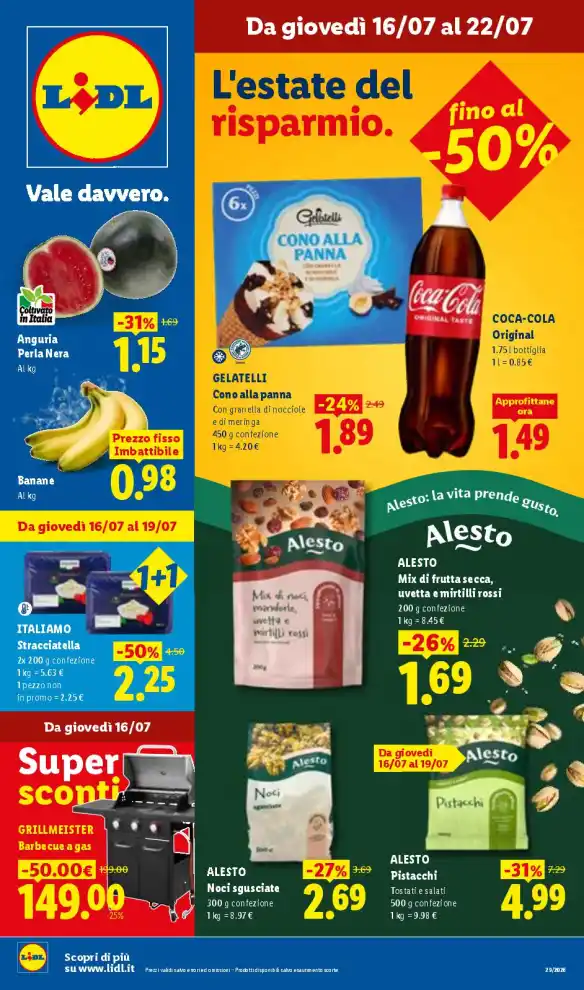 Volantino Lidl Mega Offerte dal 16/7 fino al 22/7/2026