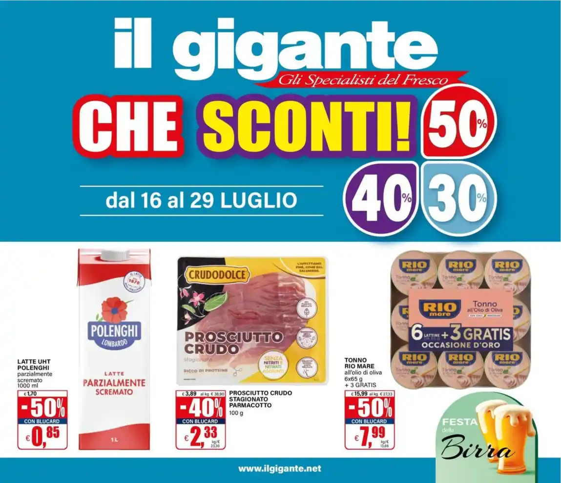 Volantino Il Gigante Che sconti dal 16/7 fino al 29/7/2026