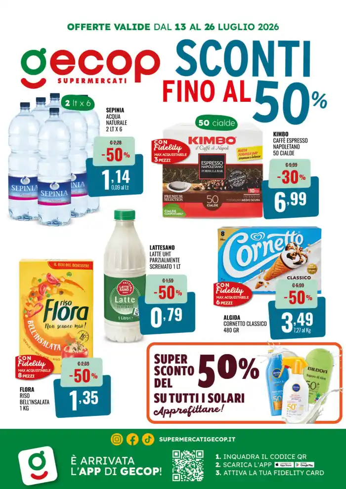 Volantino Gecop Sconti fino al 50% dal 13/7 fino al 26/7/2026