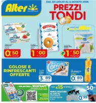 Volantino Alter Discount Prezzi Tondi dal 23/7 fino al 5/8/2026
