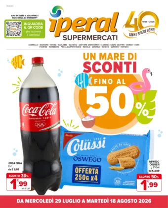 Volantino Iperal 40 anni spesi bene dal 29/7 fino al 18/8/2026