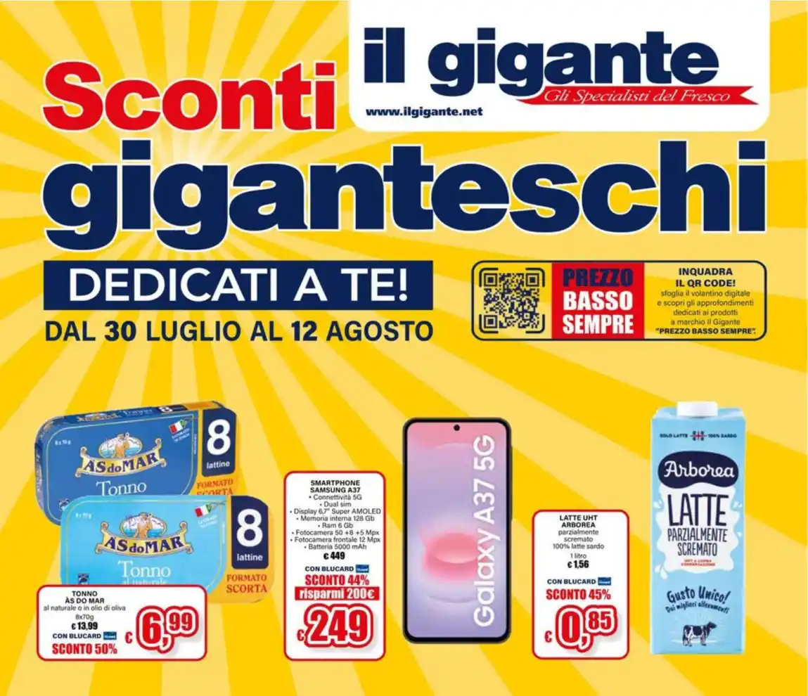 Volantino Il Gigante Sconti Giganteschi dal 30/7 fino al 12/8/2026