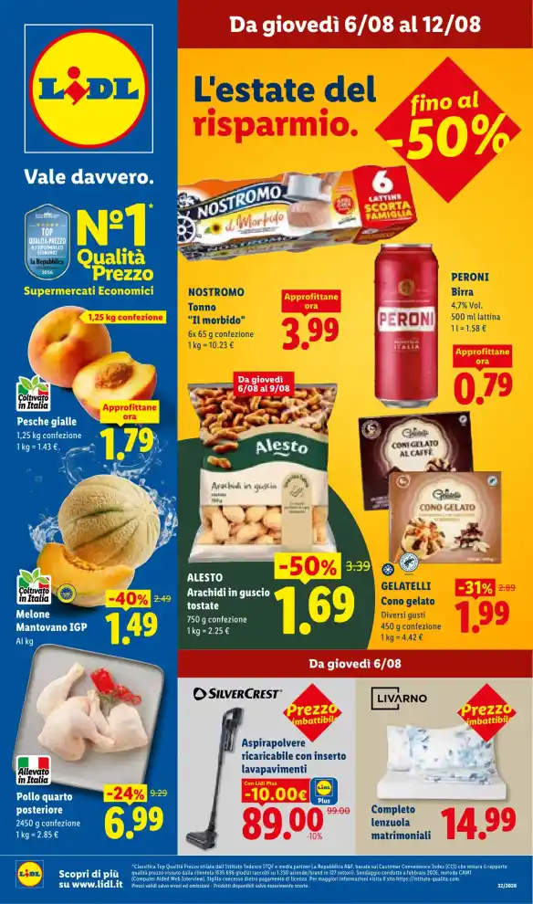 Volantino Lidl Mega Offerte dal 6/8 fino al 12/8/2026