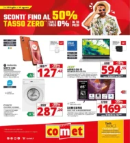 Volantino Comet Sconti fino al 50% dal 30/7 fino al 19/8/2026 Volantino Comet Sconti fino al 50% dal 30/7 fino al 19/8/2026