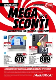 Volantino MediaWorld Mega Sconti Ep. 2 dal 3/8 fino al 9/8/2026