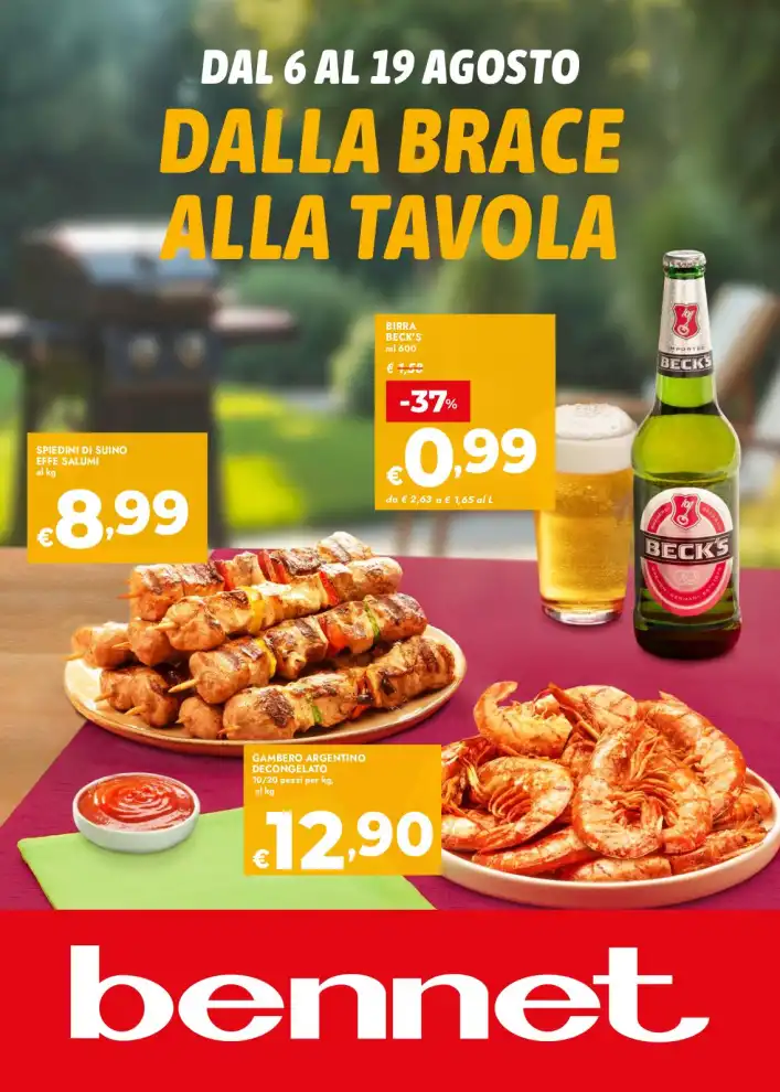 Volantino Bennet Dalla brace alla tavola dal 6/8 fino al 19/8/2026