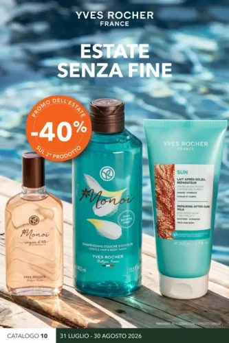 Volantino Yves Rocher Estate senza fine dal 31/7 fino al 30/8/2026 Volantino Yves Rocher Estate senza fine dal 31/7 fino al 30/8/2026