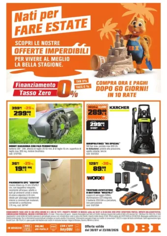 Volantino Obi Nati per fare estate dal 30/7 fino al 23/8/2026