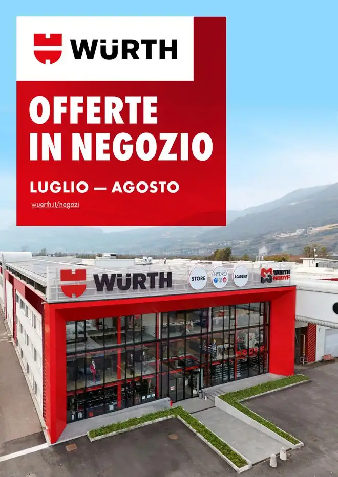 Volantino Wurth Luglio – Agosto dal 1/7 fino al 31/8/2026