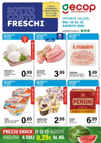 Volantino Gecop Sotto Costo Freschi dal 10/8 fino al 23/8/2026 Volantino Gecop Sotto Costo Freschi dal 10/8 fino al 23/8/2026