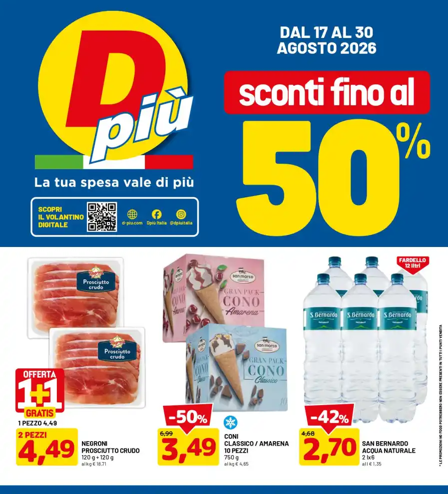 Volantino DPiù Maxi formati dal 17/8 fino al 30/8/2026