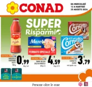 Volantino Conad Super Risparmio dal 12/8 fino al 25/8/2026