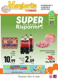 Volantino Conad Margherita Super Risparmio dal 12/8 fino al 25/8/2026