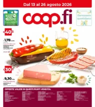 Volantino Coop.fi Weekend ottimi prezzi dal 13/8 fino al 26/8/2026 Volantino Coop.fi Weekend ottimi prezzi dal 13/8 fino al 26/8/2026