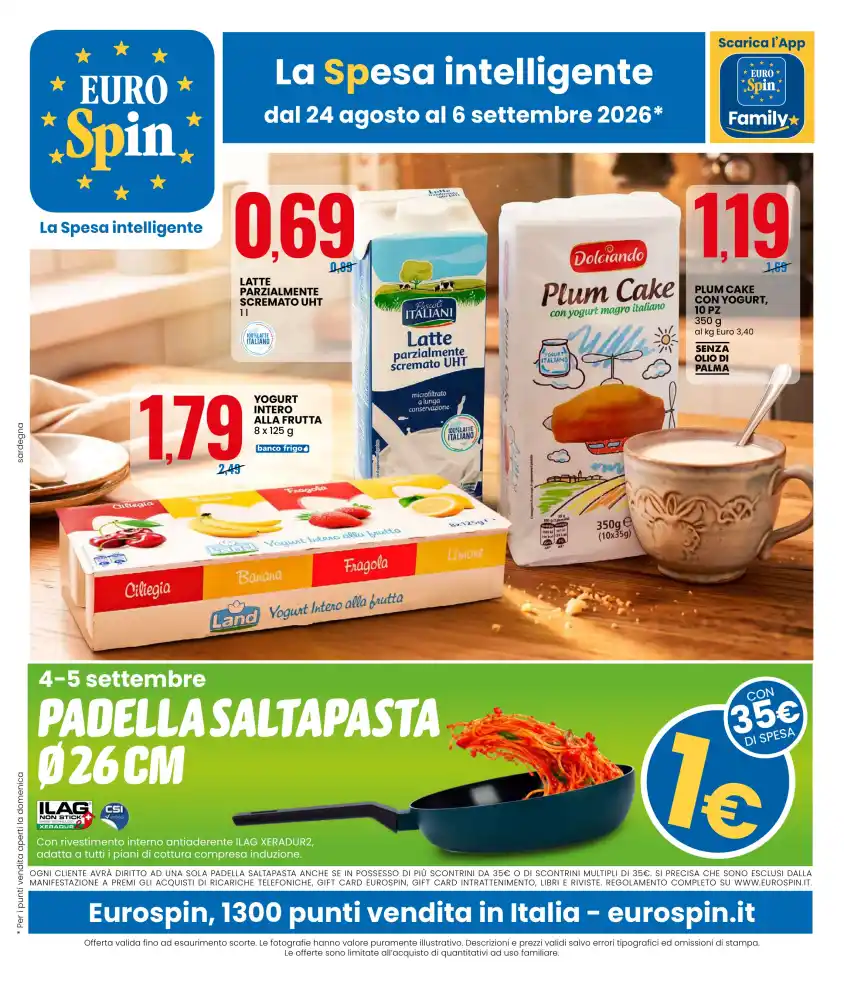 Volantino Eurospin La spesa intelligente dal 24/8 fino al 6/9/2026