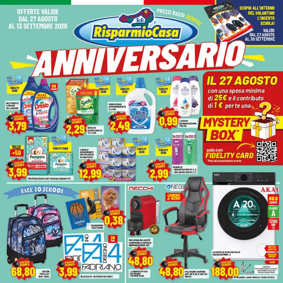 Volantino Risparmio Casa Anniversario dal 27/8 fino al 13/9/2026