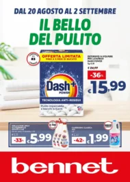 Volantino Bennet Il bello del pulito dal 20/8 fino al 2/9/2026