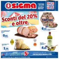 Volantino Sigma Sconti del 20% e oltre dal 27/8 fino al 6/9/2026 Volantino Sigma Sconti del 20% e oltre dal 27/8 fino al 6/9/2026