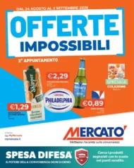 Volantino Mercatò Offerte impossibili – 2° appuntamento dal 24/8 fino al 2/9/2026 Volantino Mercatò Offerte impossibili – 2° appuntamento dal 24/8 fino al 2/9/2026