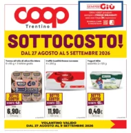 Volantino Coop Trentino Sottocosto dal 27/8 fino al 9/9/2026 Volantino Coop Trentino Sottocosto dal 27/8 fino al 9/9/2026
