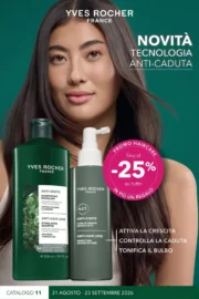 Volantino Yves Rocher Tecnologia anti-caduta dal 31/8 fino al 23/9/2026 Volantino Yves Rocher Tecnologia anti-caduta dal 31/8 fino al 23/9/2026