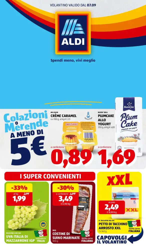 Volantino Aldi Conviene ogni giorno dal 7/9 fino al 13/9/2026