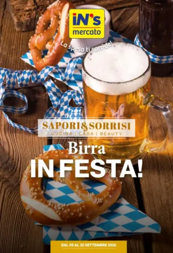 Volantino In’S Mercato Sapori & Sorrisi dal 9/9 fino al 20/9/2026