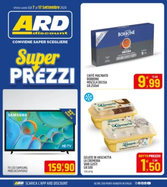 Volantino Ard Discount Super Prezzi dal 7/9 fino al 17/9/2026